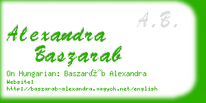 alexandra baszarab business card